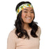 Women's Printed Headband - Pineapples & Plumeria-(White)