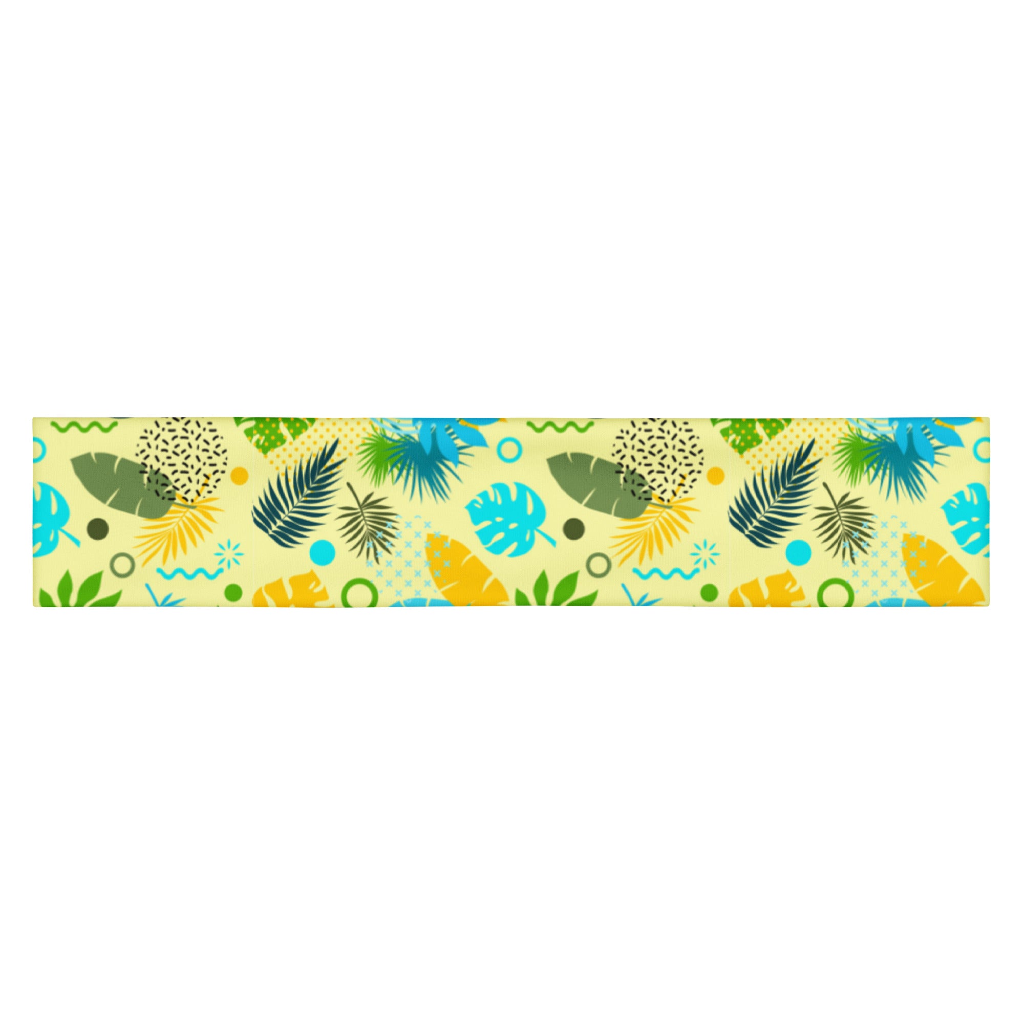 Women's Printed Headband - Tropical Print in Lemon & Lime