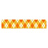 Women's Printed Headband - Orange Argyle