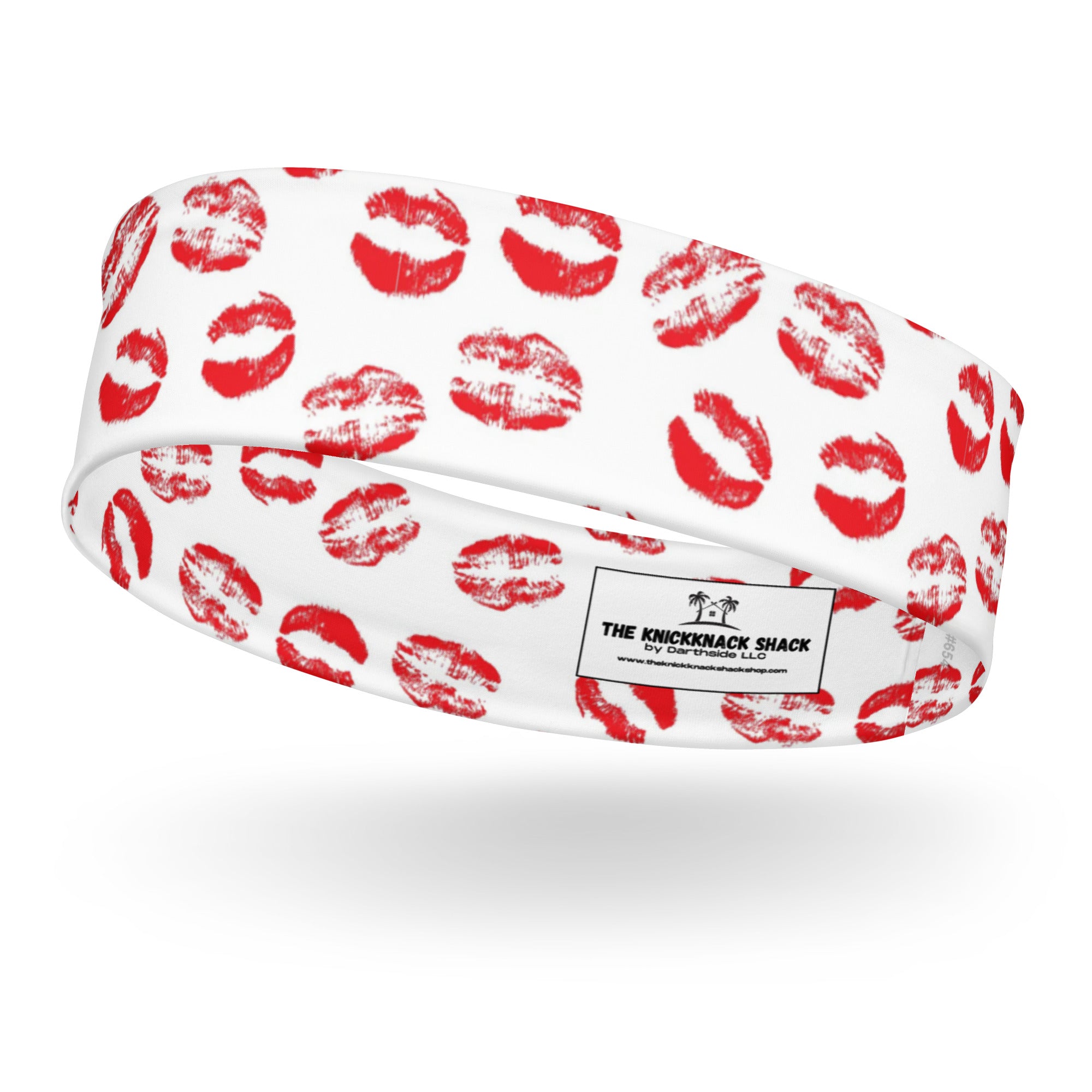 Women's Printed Headband - Lipstick Kisses