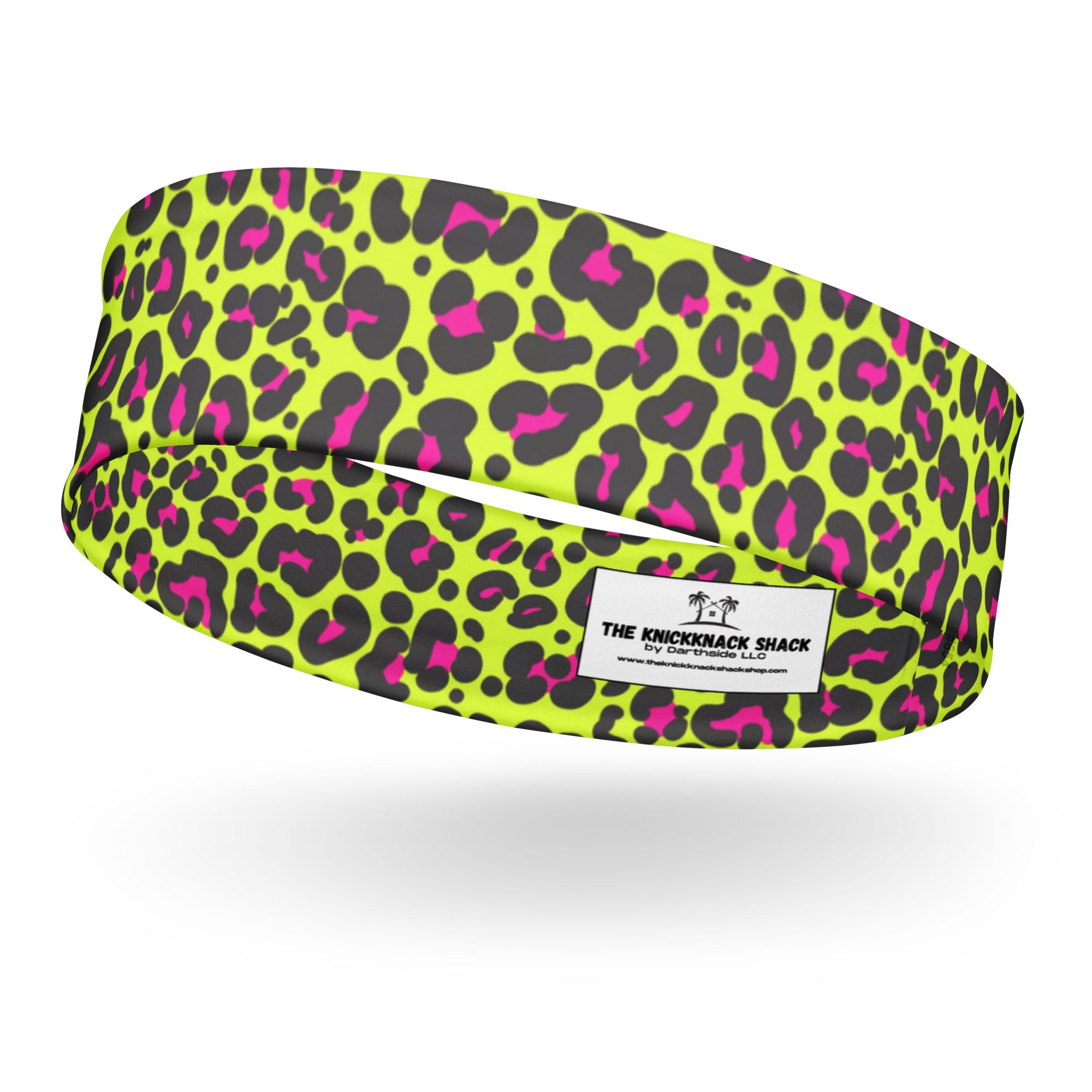 Mujer Diadema Estampada - Leopardo Neón