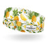 Women's Printed Headband - Pineapples & Plumeria-(White)