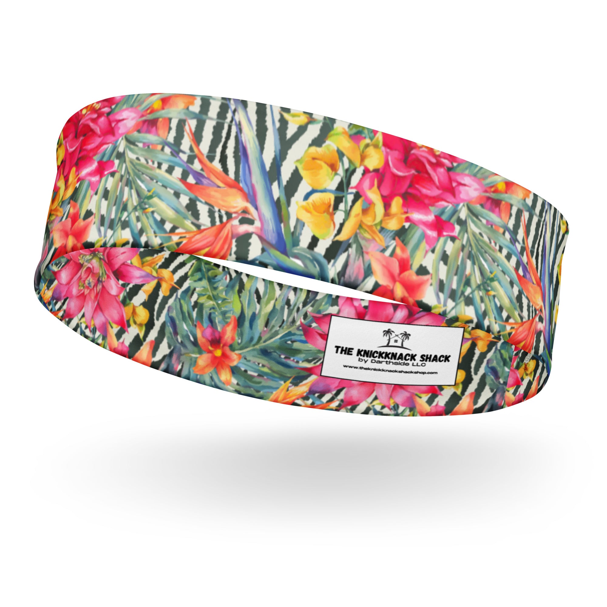 Women's Printed Headband - Bromeliad & Zebra