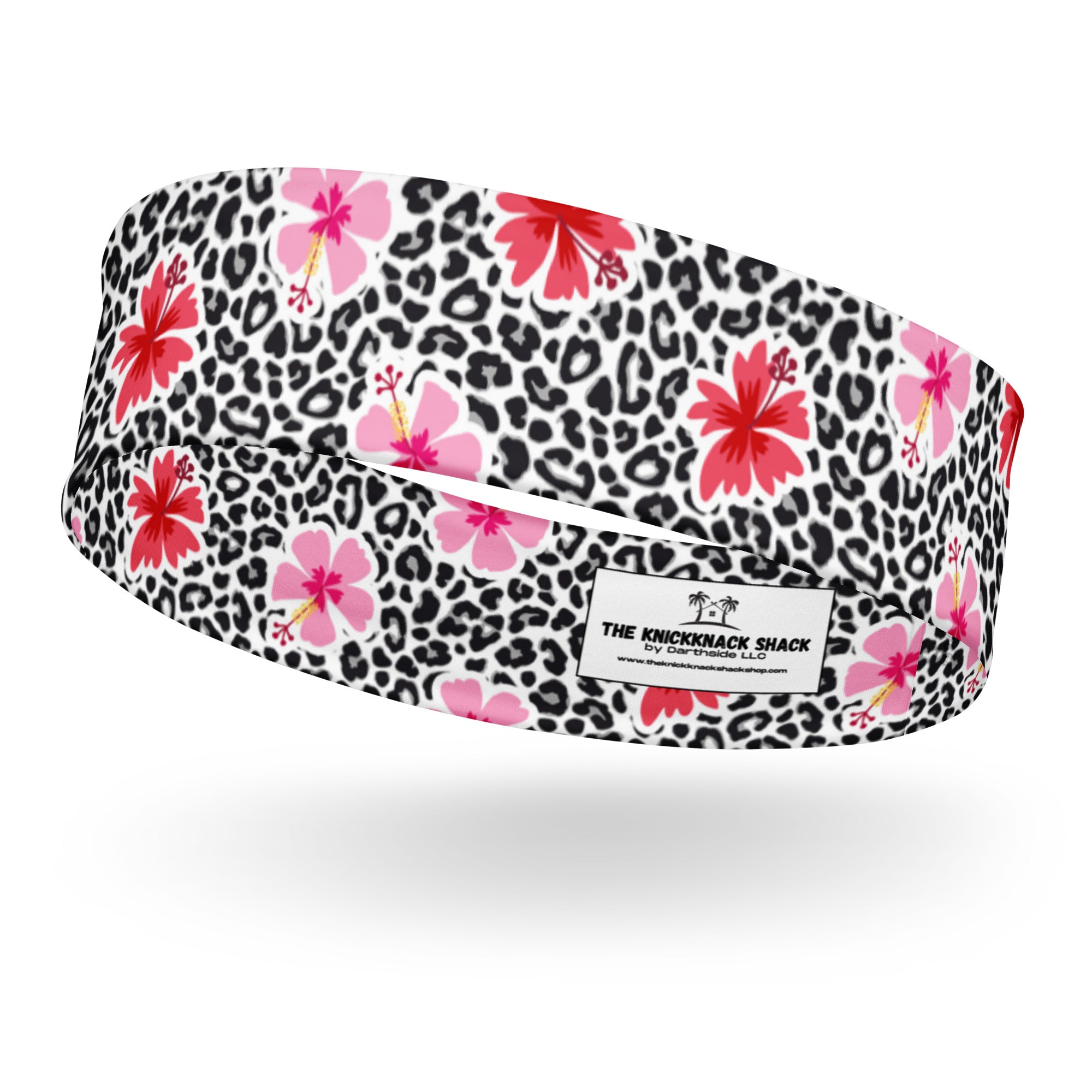 Diadema estampada para mujer - Hibisco y leopardo