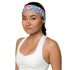 Women's Printed Headband - Tropical Print in Neon