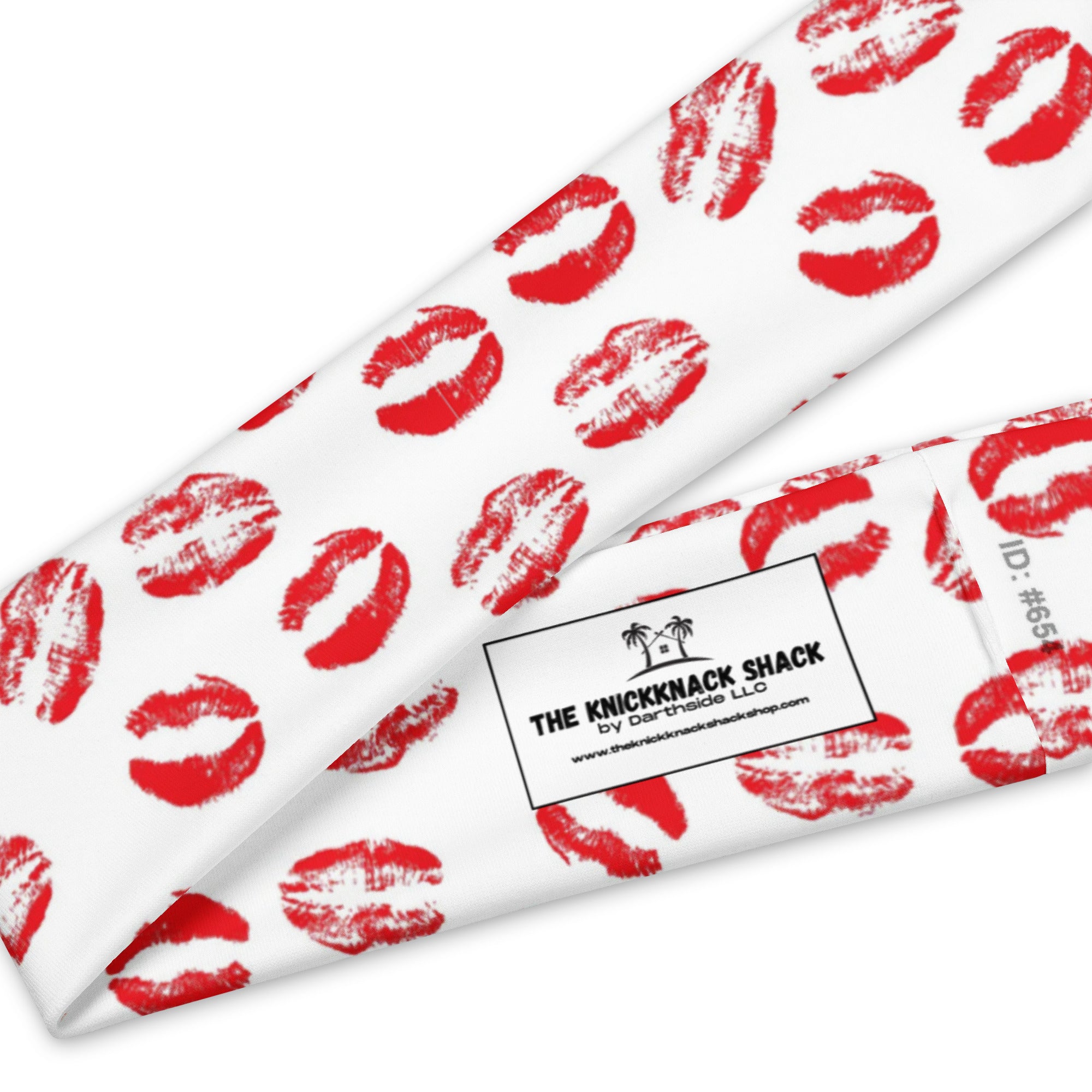 Women's Printed Headband - Lipstick Kisses