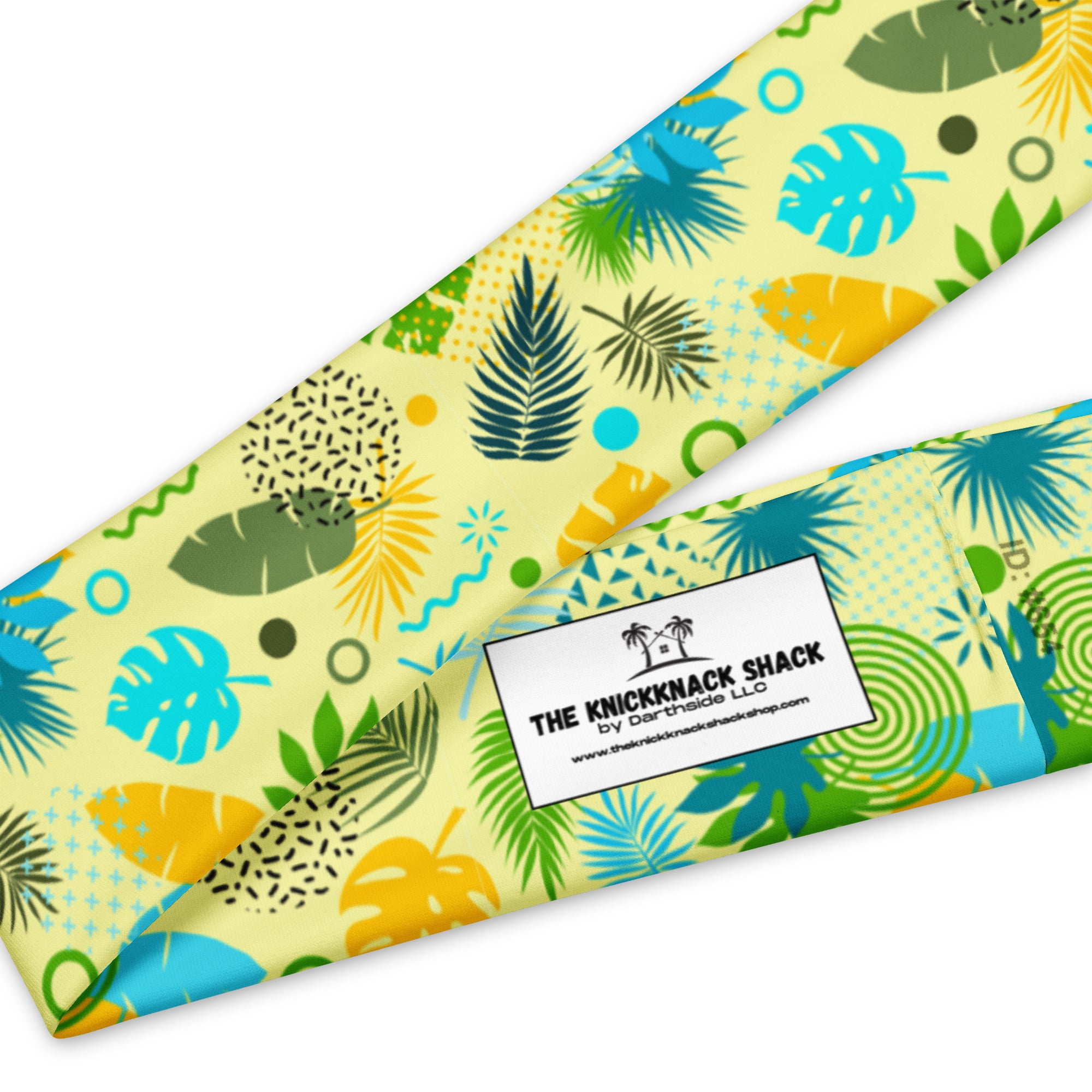 Women's Printed Headband - Tropical Print in Lemon & Lime