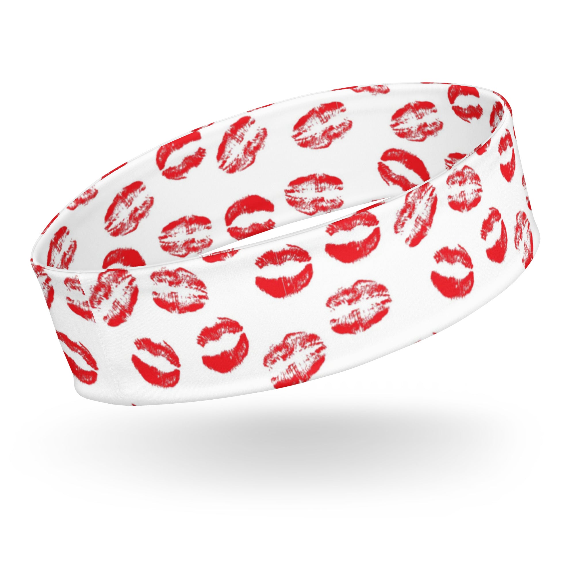 Women's Printed Headband - Lipstick Kisses