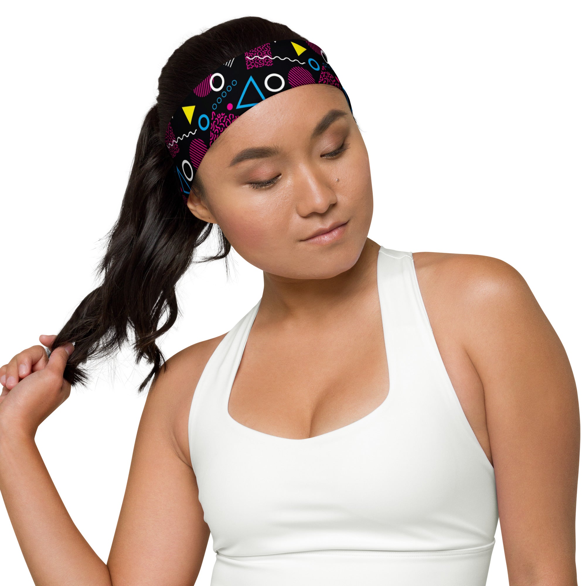 Women's Printed Headband - 1984 Black