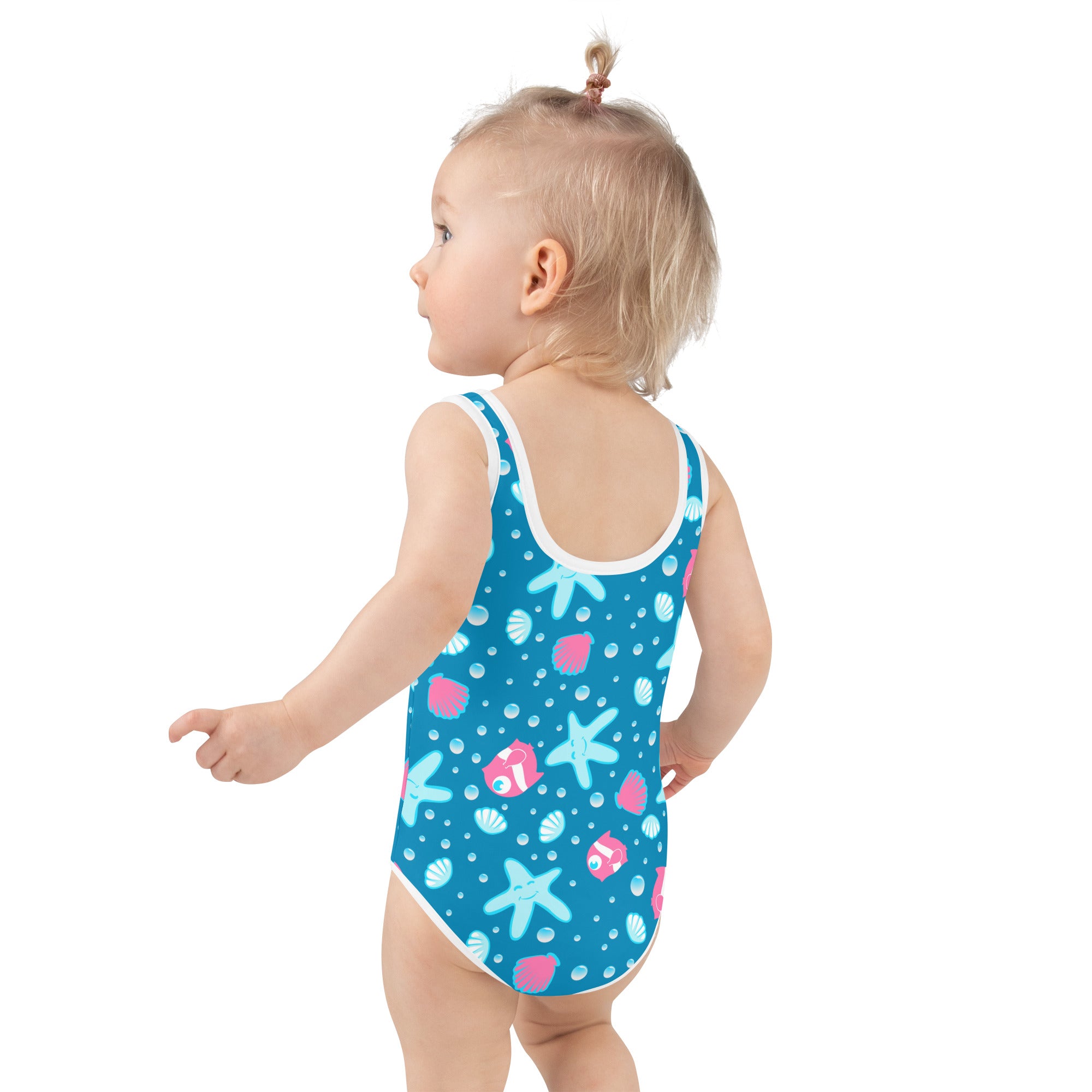 Kids' Printed One-Piece Swimsuit - Bubbles & Buddies