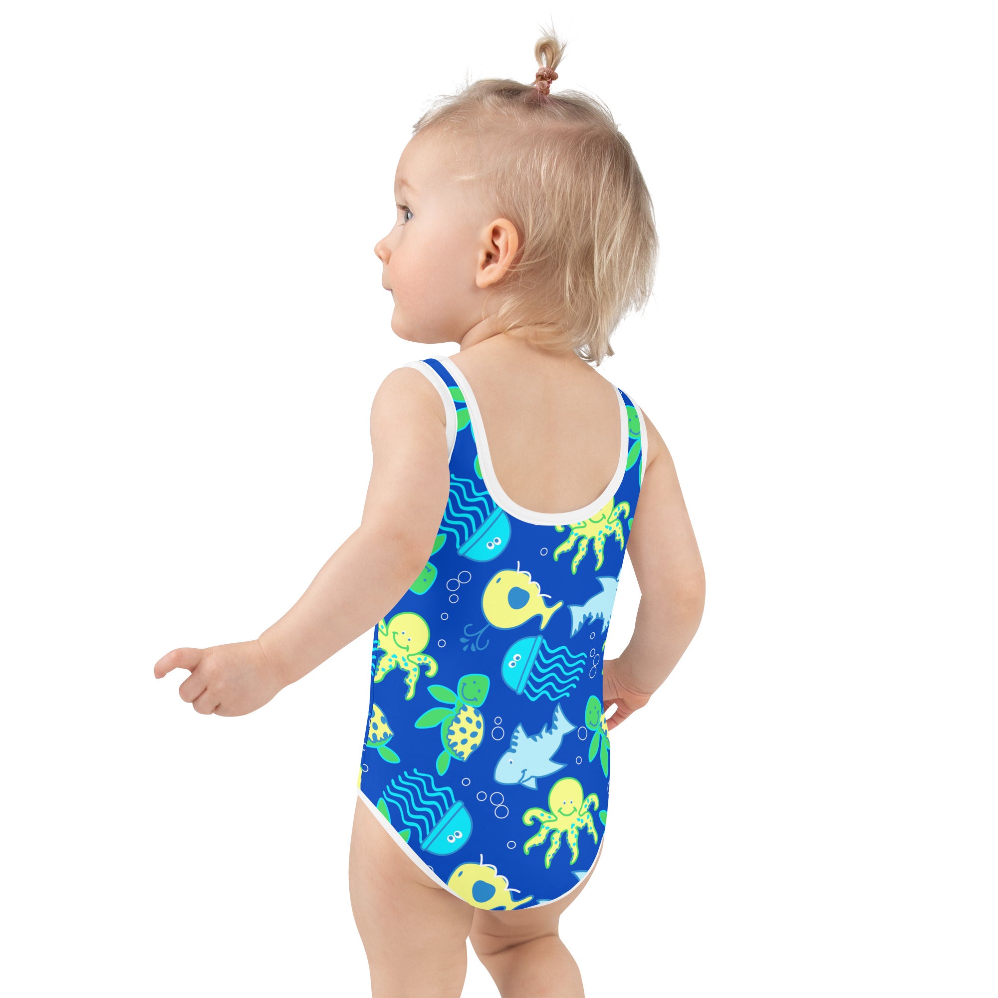 Kids' Printed One-Piece Swimsuit - What's in the Water?