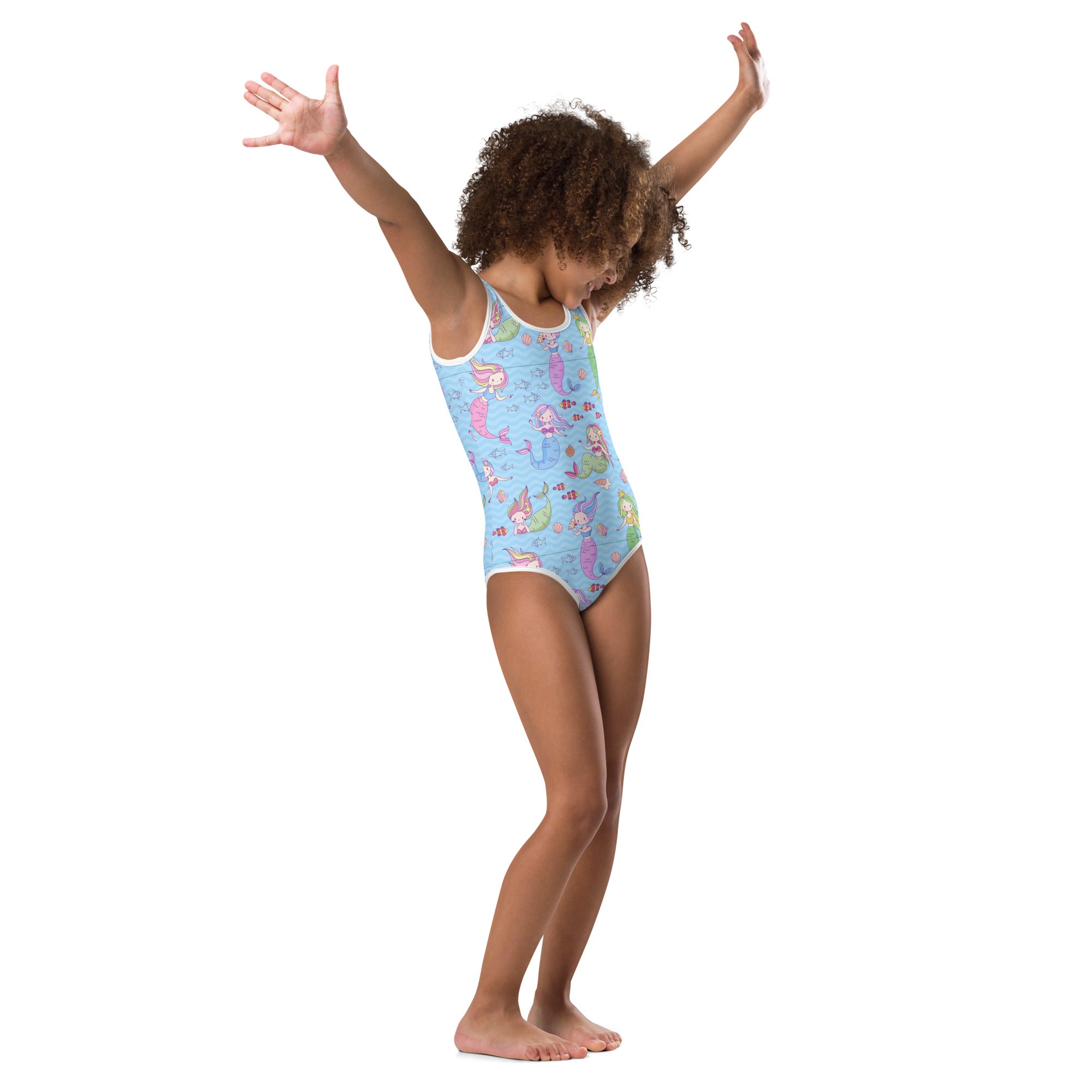 Kids' Printed One-Piece Swimsuit - Mermaid Lagoon