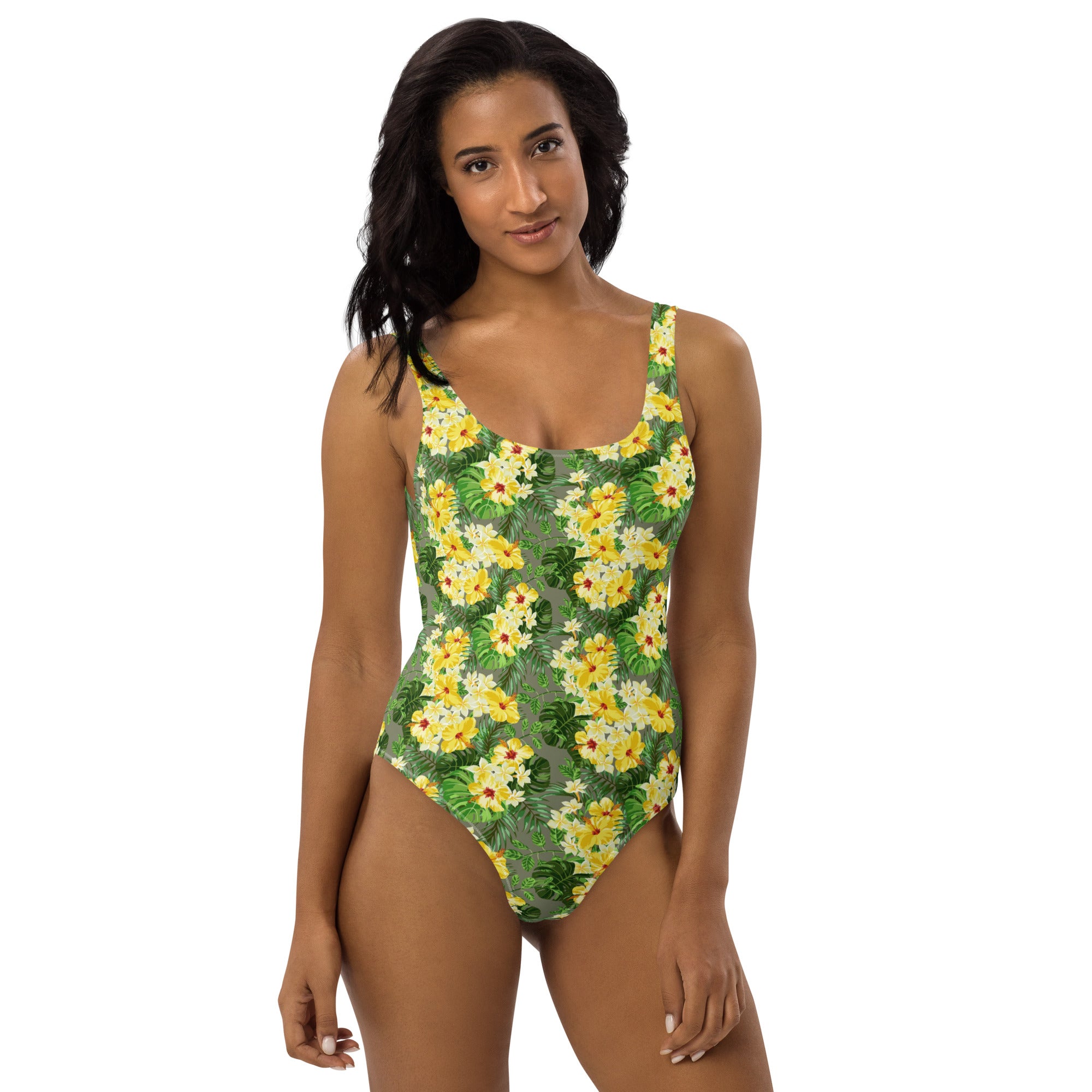 Printed One-Piece Swimsuit - Tropical Garden