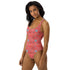 Printed One-Piece Swimsuit - Botanical Red