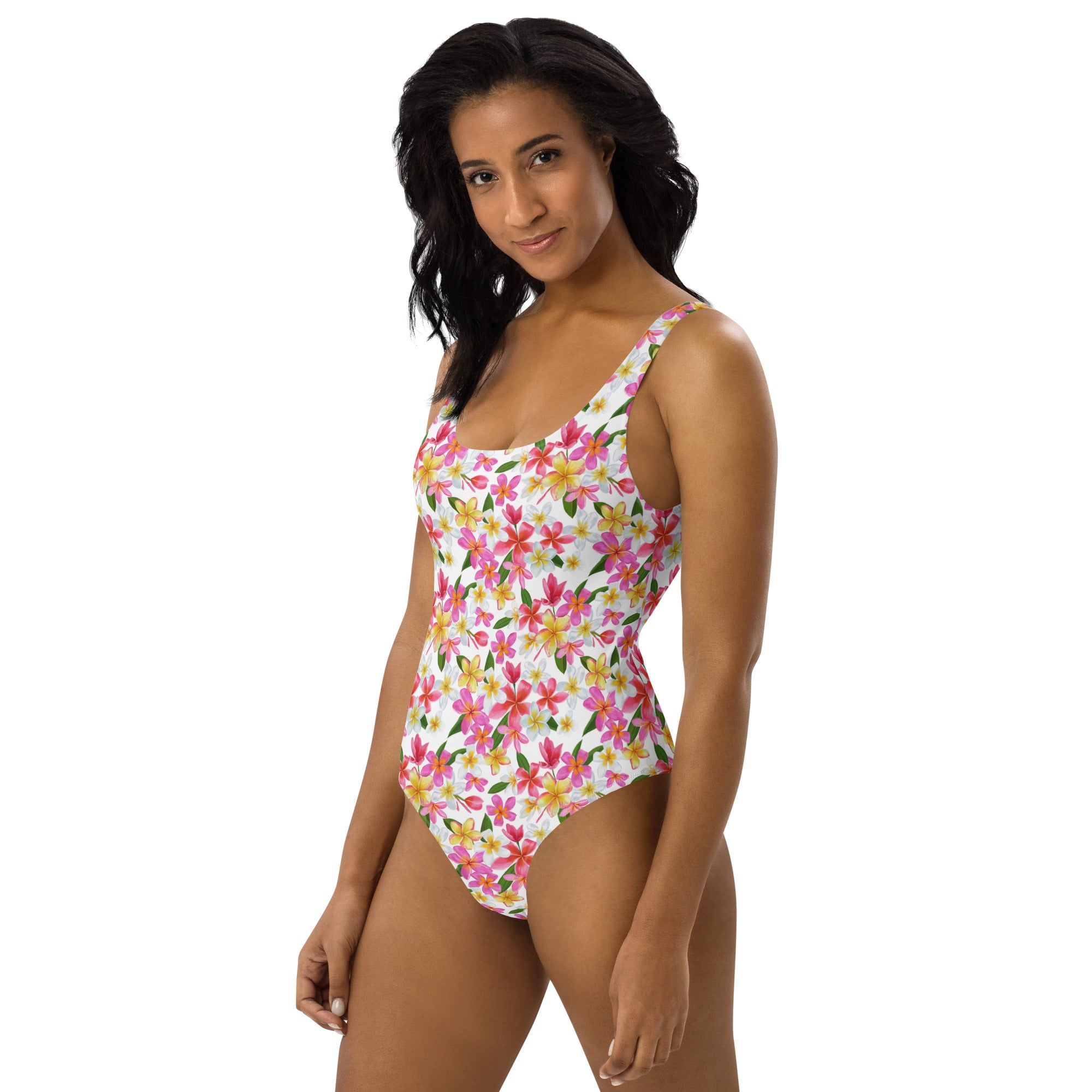 Printed One-Piece Swimsuit - Frangipani