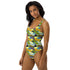 Printed One-Piece Swimsuit - Paint