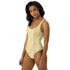 Printed One-Piece Swimsuit - Gold Leaves