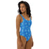 Printed One-Piece Swimsuit - Waves