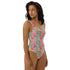 Printed One-Piece Swimsuit - Bromeliad & Zebra