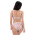 Bikini de sport taille haute imprimé en rPET - Lipstick Kisses