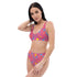 Printed rPET High-Waist Sport Bikini - 1984 Pink