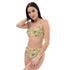 Printed rPET High-Waist Sport Bikini - Botanical Green