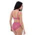 Printed rPET High-Waist Sport Bikini - 1984 Pink