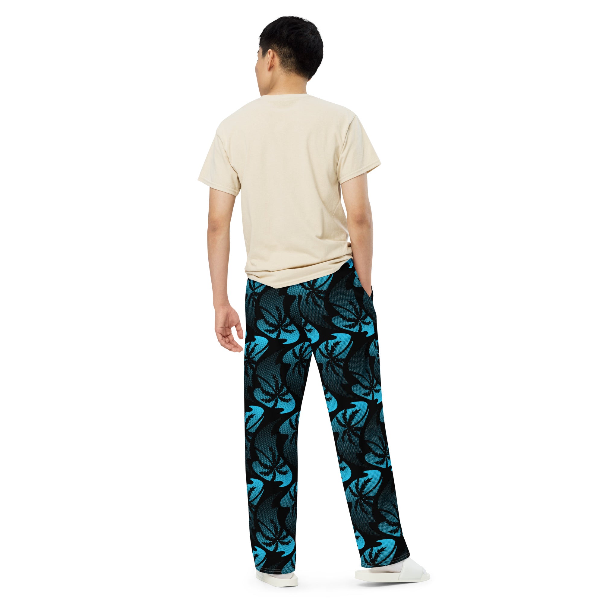 Loose-Fit Lounge Pants - Palm Waves