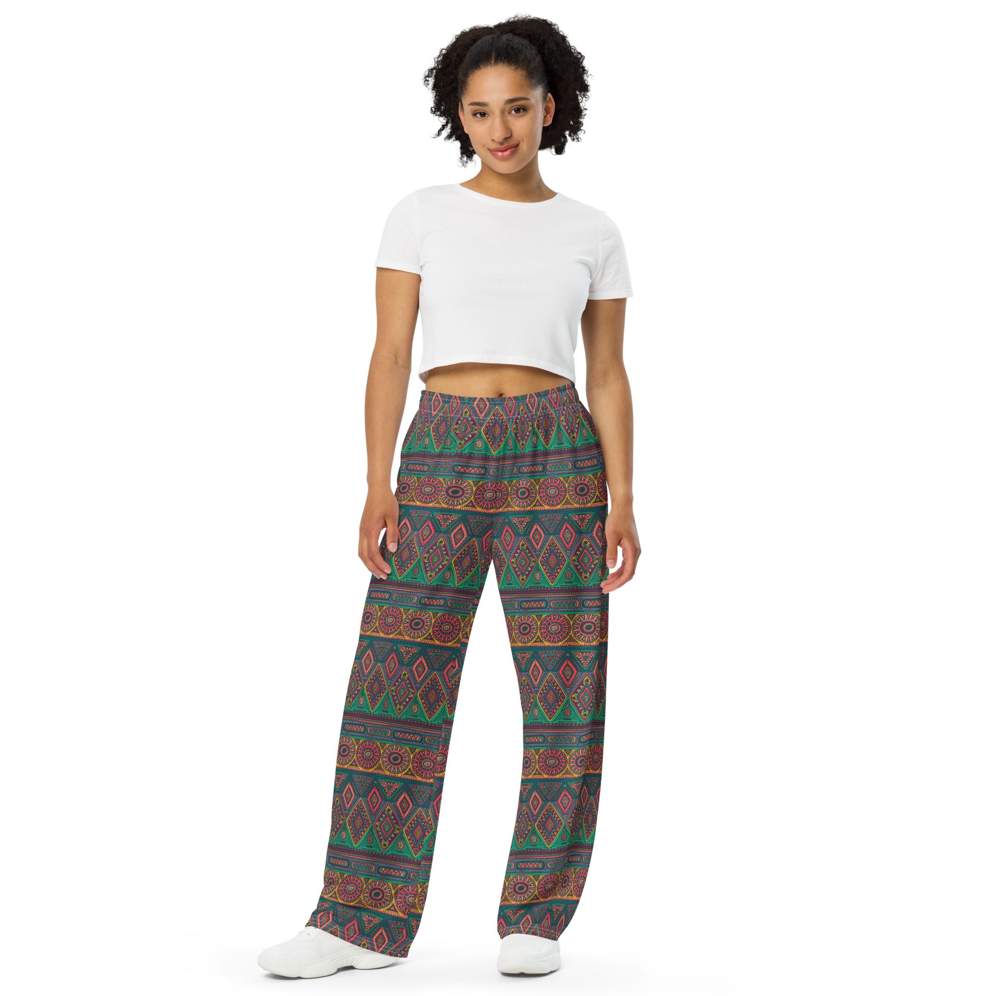 Printed Wide-Leg Pants - Tribal