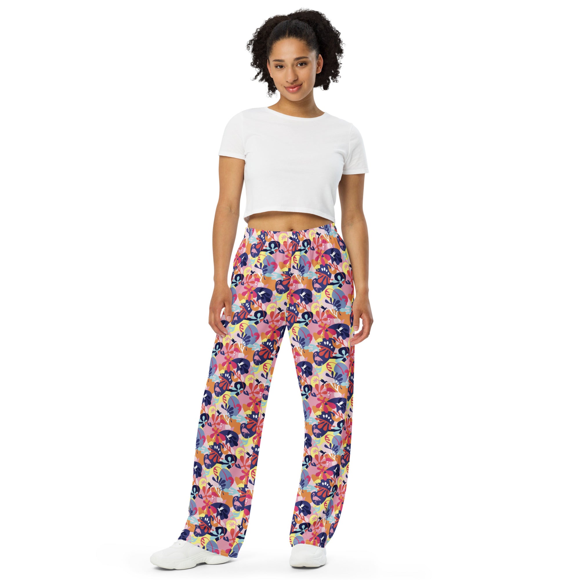 Printed Wide-Leg Pants - South Beach