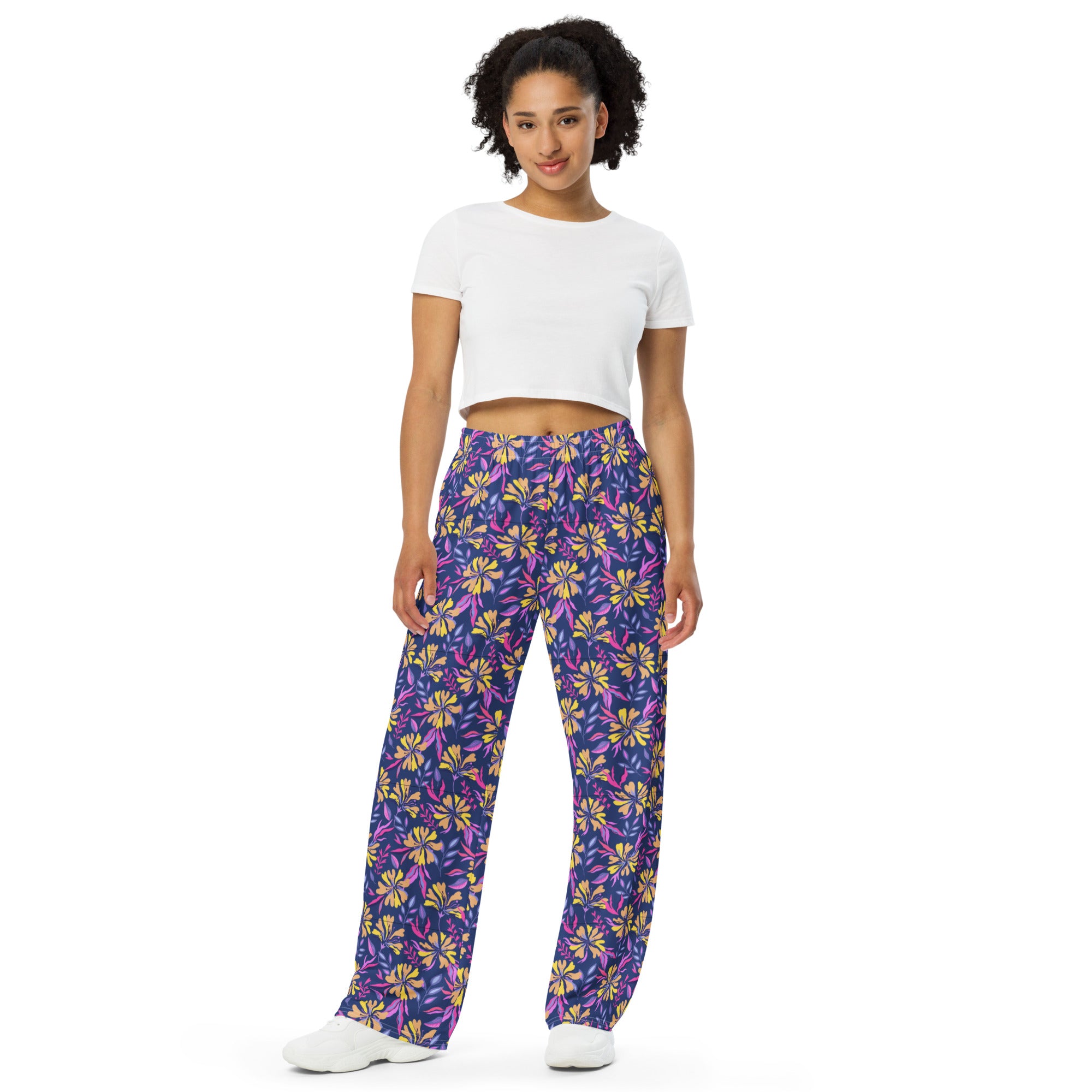 Pantalones anchos estampados - Mystic Meadow