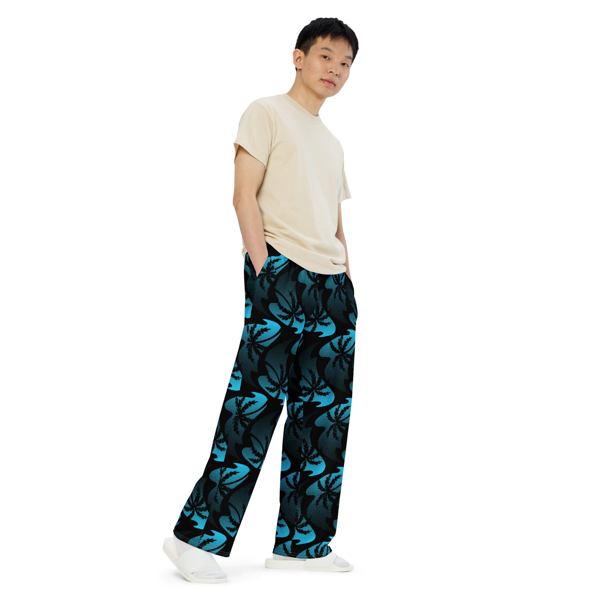 Pantalones de estar por casa holgados - Palm Waves