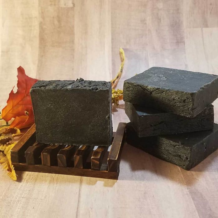 Amber, Musk, & Suede Activated Charcoal Soap Bar