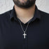 Unisex Personalized Cross Pendant Necklace (Ball Chain)