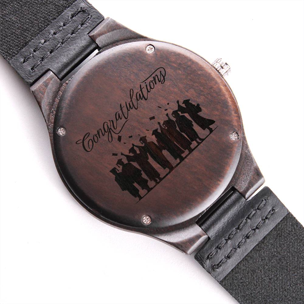 Men's Engraved Wooden Watch
