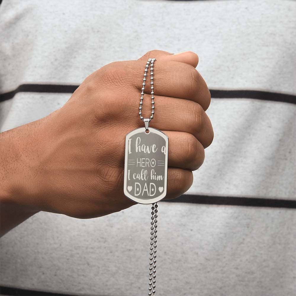 Customizable Engraved Dog Tag Necklace