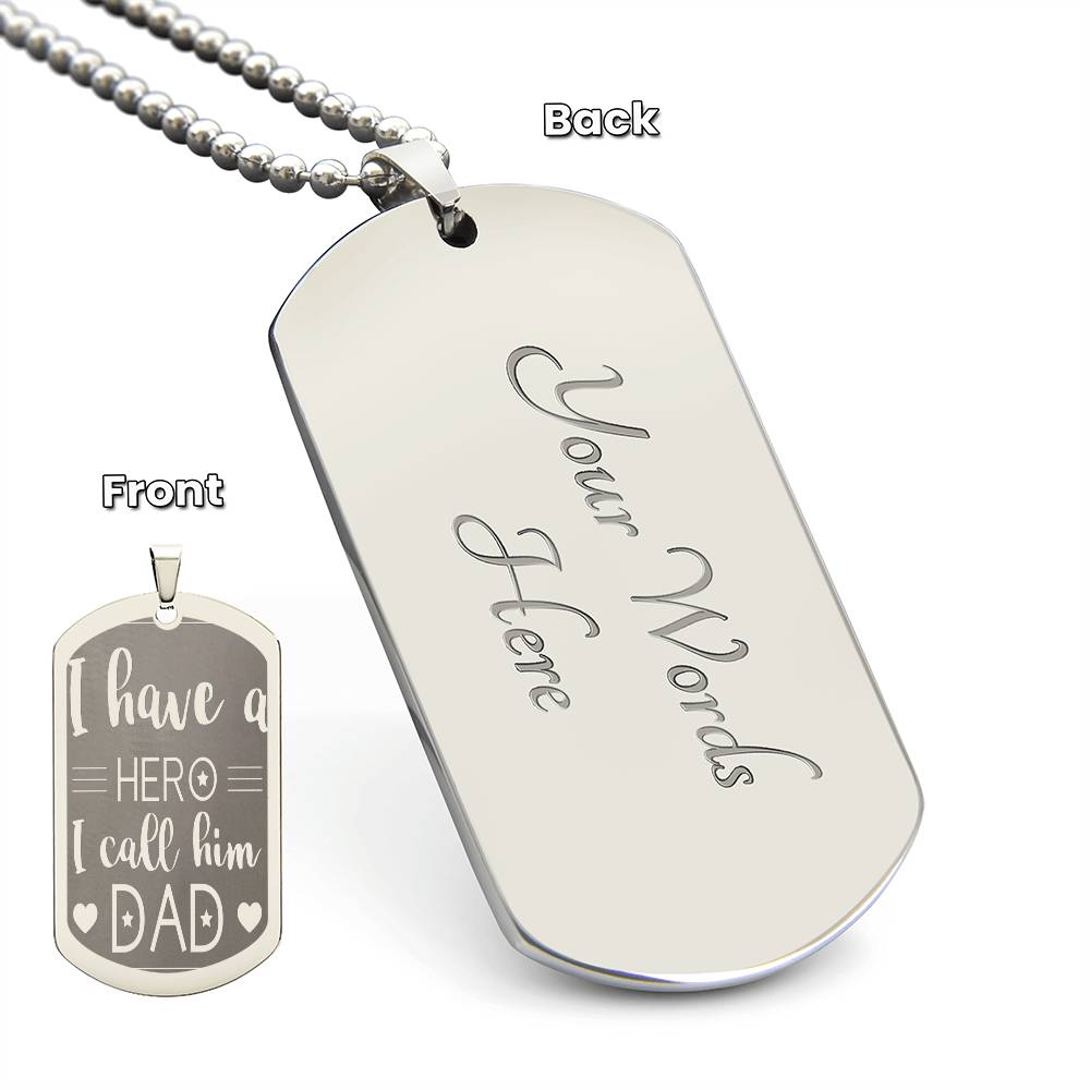 Collier Dog Tag Gravé Personnalisable