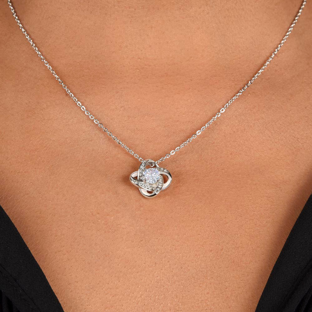 Love Knot Cubic Zirconia Necklace