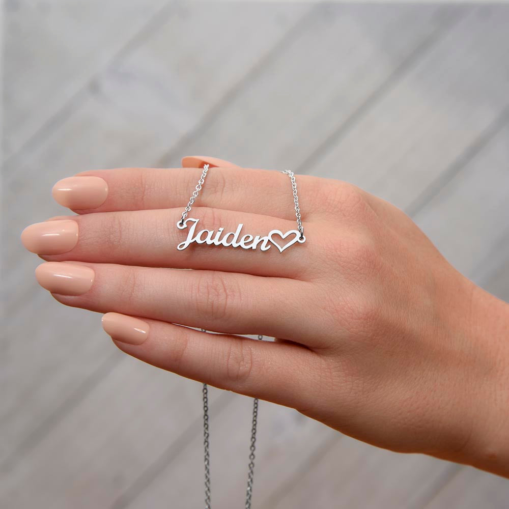 Customizable Heart  Name Necklace
