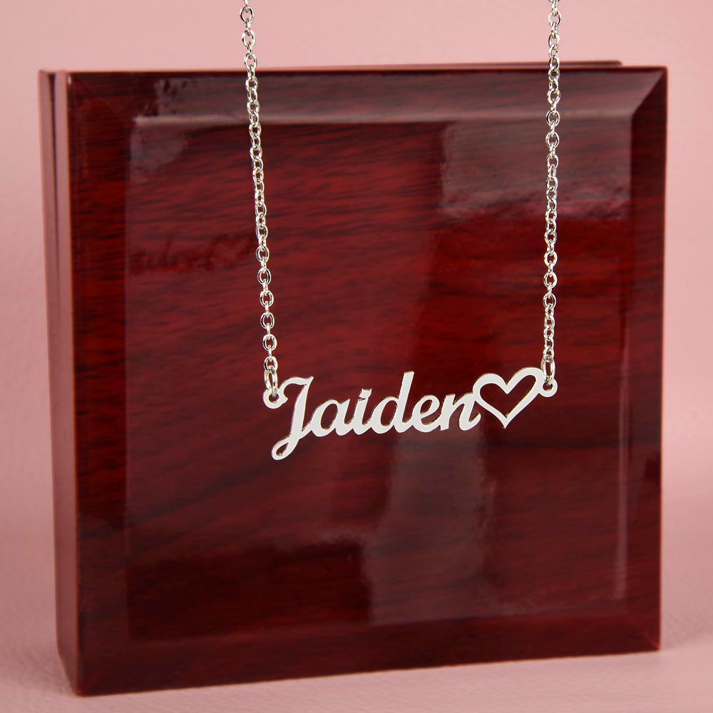 Customizable Heart  Name Necklace