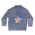 Women's Oversize Printed Denim Jacket - Style 02A