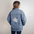 Women's Oversize Printed Denim Jacket - Style 03A