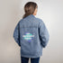 Women's Oversize Printed Denim Jacket - Style 01A