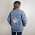 Women's Oversize Printed Denim Jacket - Style 02A