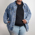 Women's Oversize Printed Denim Jacket - Style 02A