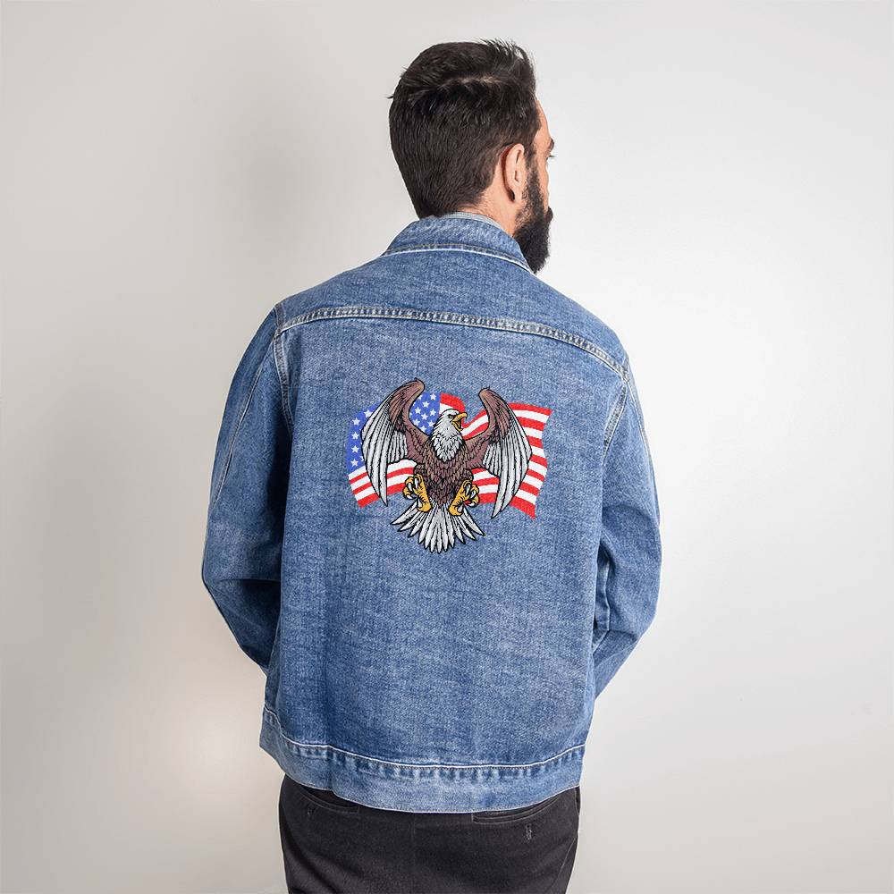 Customizable Men's Printed Denim Jacket