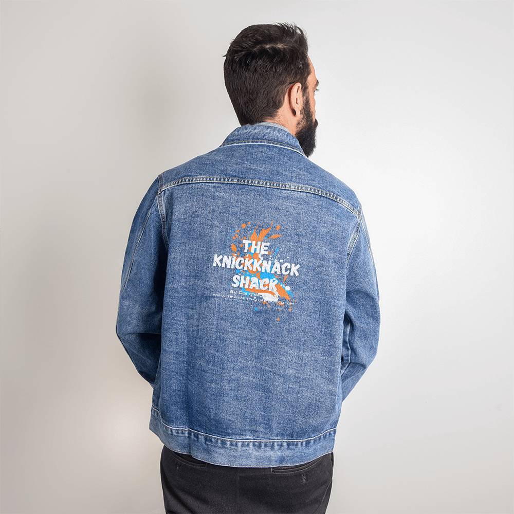 Men's Printed Denim Jacket - Style 03A