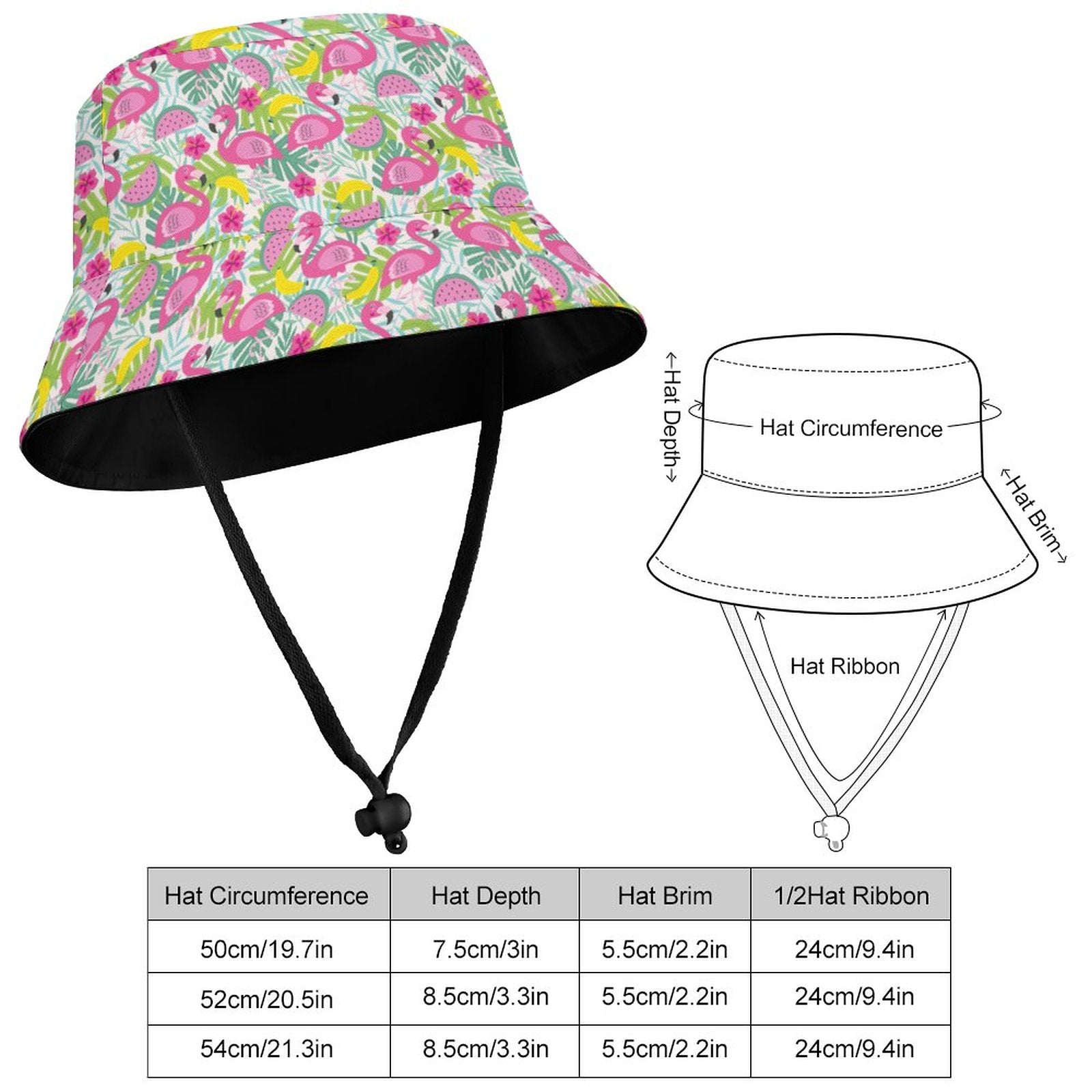 Kid's Bucket Hat - Flamingo Summer