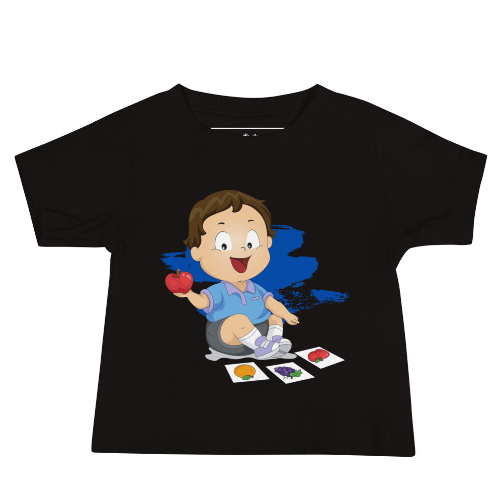 Baby Jersey Short Sleeve Tee - Apple (Black)