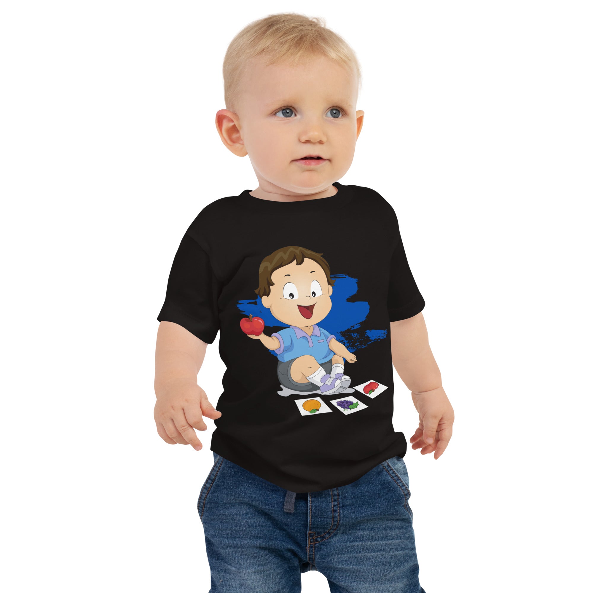 Baby Jersey Short Sleeve Tee - Apple (Black)